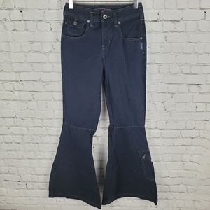 Silver Jeans Dark Blue Flare & Wide Leg Jeans